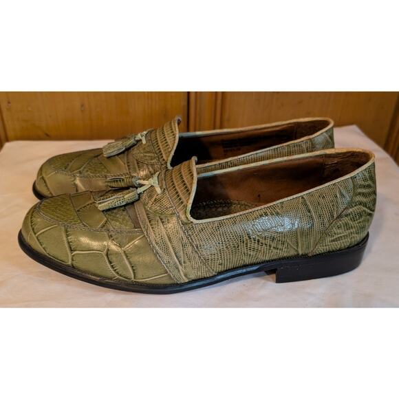 Vintage Stacy Adams Genuine Snake Skin size 9 Men's - Picture 1 of 6